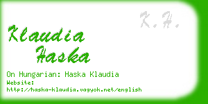 klaudia haska business card